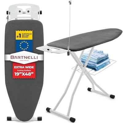 Bartnelli Extra Wide Pro Ironing Board 19x48 Ironing Surface with Iron Rest.....