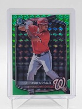 YOHANDY MORALES 2025 BOWMAN DRAFT GREEN GEOMETRIC REFRACTOR /99 #BDC-177 Q4115