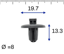 FIT FORD 10pcs 8mm Plastic Arch Lining Splash Guard Fasteners
