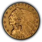 1913 G$2.50 Indian Head Gold Quarter Eagle - Authentic US Coin - SKU-G5684