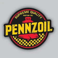 Pennzoil Vinyl Sticker/Decal -Gas Oil -Vintage -Classic -Hot Rod -Racing -Garage