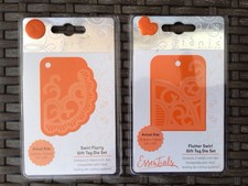 LOT OF 2 TONIC STUDIOS DIE SETS Flutter Swirl  Swirl Flurry Gift Tag Set NEW