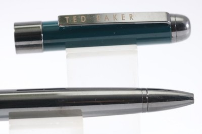 Vintage Ted Baker Dark Teal Green & Gun Metal Grey Ballpoint Pen (Refill Fitted)
