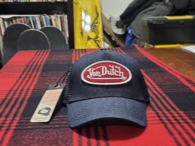 NWT Von Dutch Unisex Logo Navy Trucker Cap With Embroidered Patch