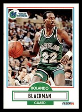 1990 Fleer Rolando Blackman #38 Dallas Mavericks