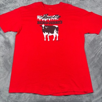 Vintage Hanes Beefy T-Shirt Mens 2XL Red Ben & Jerry's Vermont's Finest Cotton