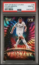 2024-25 Panini Select La Liga Visionary #16 Kylian Mbappe PSA 10 Pop 9