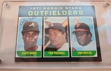 1971 Topps Dusty Baker Rookie Card Auto RC . rookie card picture