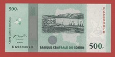 CONGO DEMOCRATIC  REPUBLIC  500 FRANCS 2010  PICK # 100a  UNC.