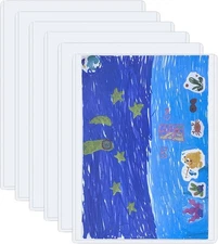7 PCS 8.5" x 11" Rigid Print Protectors,Clear Plastic Page Protectors,Clear Rigi
