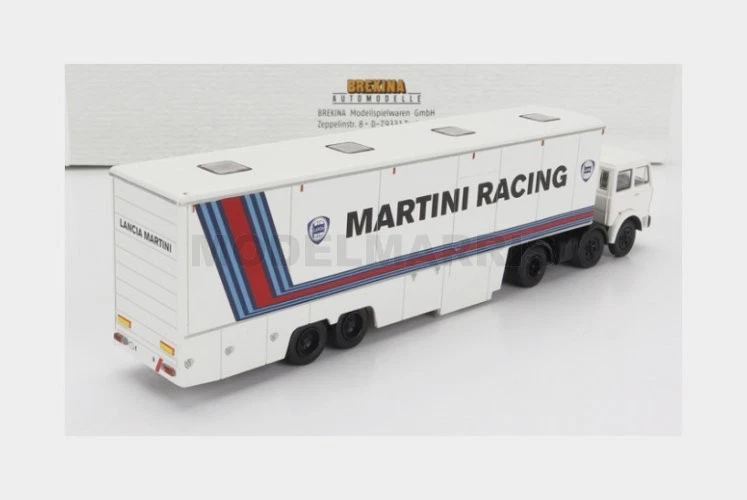 BREKINA PLAST 58577 FIAT 691 T TRUCK TEAM LANCIA MARTINI RACING CAR TRANSPORTER  - Immagine 2 di 2