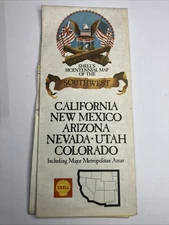 1975 Shell Bicentennial Map of the Southwest Oil Gas Station Road Map