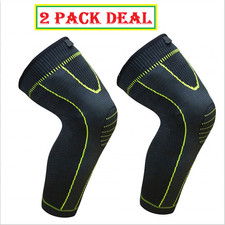 2 Pack Knee Sleeve Compression Knee Brace Elastic Support Breathable Knee Pads