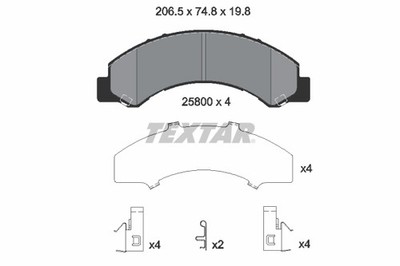 BREMSBELAGSATZ - TEXTAR 2580001