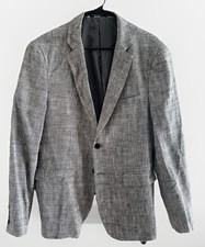 JP Paul Jones Grey Linen Blend Blazer Large