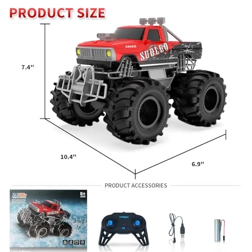 Carox Radio Controlled Amphibious Radio Controlled Car, Off-road, For Children, - Picture 5 of 6