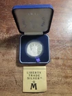 1986 Mexico 1 Oz .999 Liberty MTB Centennial Silver Round Coin - Box and Coa