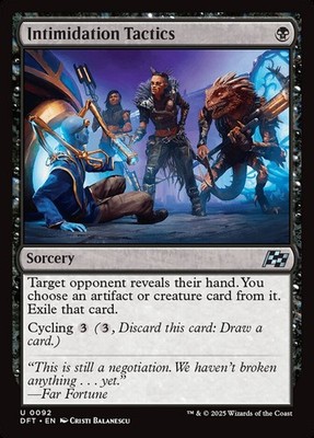 MTG Magic the Gathering Intimidation Tactics (92/579) Aetherdrift NM