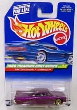 1999 Hot Wheels Treasure Hunt 59 Impala 1/64 Scale Diecast Car New Sealed