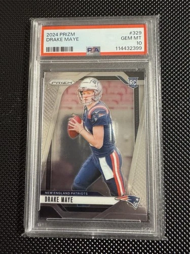 2024 PANINI PRIZM DRAKE MAYE ROOKIE RC PSA 10 #329 PATRIOTS.