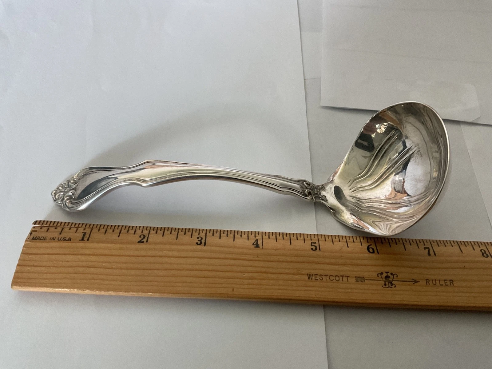 GEORGE & MARTHA by Westmorland .925 Silver Sterling Gravy Ladle 7 1/8 “ inches