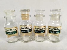 Vtg Marshall Field & Company Spice Jars Glass Bottles Marshall Field's Chicago