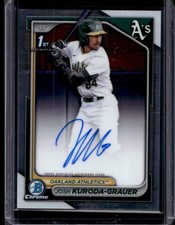 2024 Bowman Draft Josh Kuroda-Grauer Chrome Auto 1st Prospect #CPA-JK Athletics