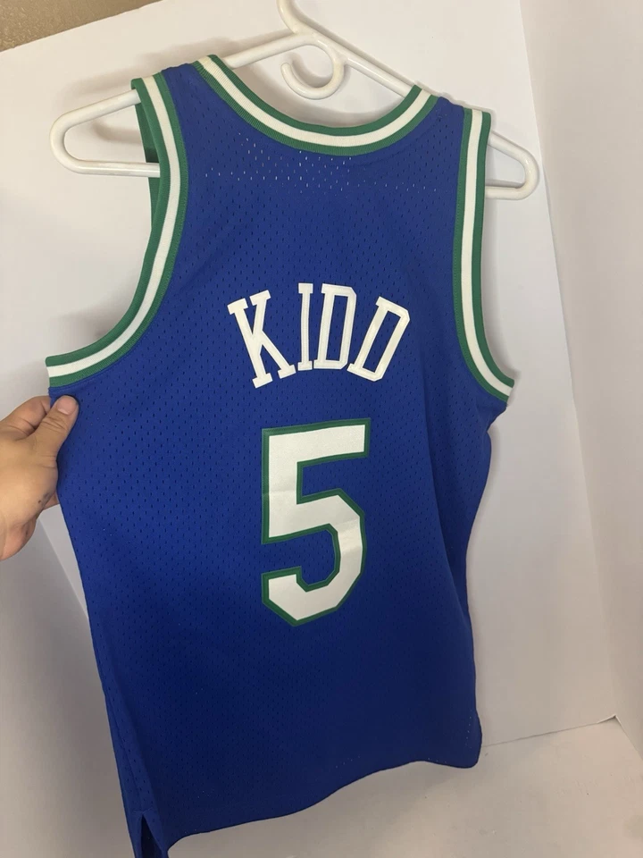 Camiseta Mitchell & Ness Jason Kidd Dallas Mavericks #5 Masculina S 10/12 94-95 Azul - Imagem 3 de 4