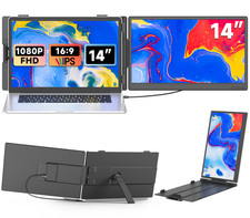 14" Laptop Screen Extender, Ultra-Thin FHD 1080P IPS Portable Monitor Extender