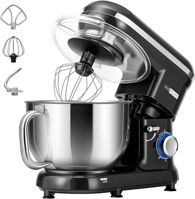 VIVOHOME Küchenmaschine 5,7L Knetmaschine 660W Küchenmaschinen mit 10 Stärken