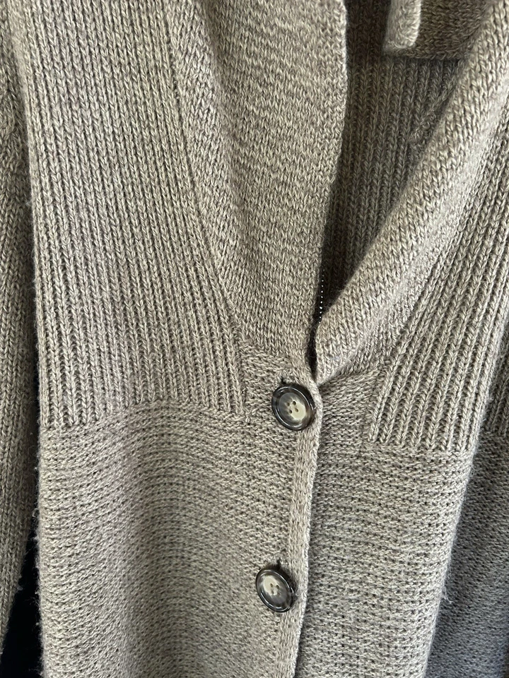 Suéter cárdigan para mujer Jason Maxwell color tostado con botones talla M Foto 4 de 4