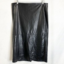 Good American Better Than Leather Faux Leather Midi Skirt Womens 16 Grunge Sexy