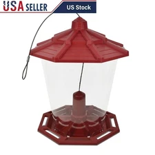 Recycled Wild Bird Feeder 10lb Capacity Easy Fill Durable Hanging Station New