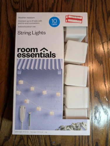 Room Essentials String Lights 10 Lights Indoor Outdoor Use 11 Feet New In Box