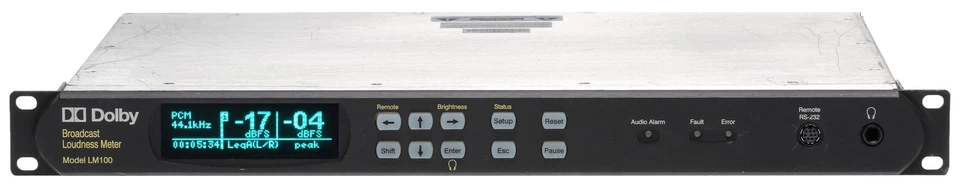 Dolby LM100 LUFS Loudness Meter Broadcast Streaming Podcast AES Digital & Analog - Image 2 of 4