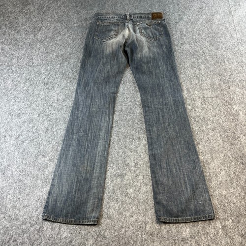 Armani Jeans Bootcut 26 32 Relaxed Fit Low Rise Waist Chambray Y2K Mid Wash Blue - Bild 2 von 15