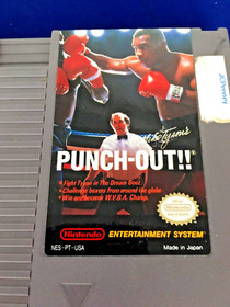 Videojuego de boxeo original Mike Tyson's Punch-Out 1985 para Nintendo NES, hecho en Jap&oacute;n