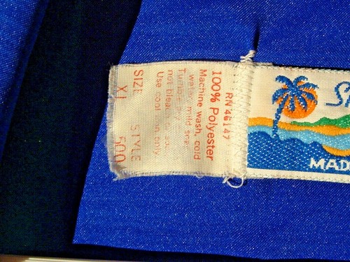 SHORELINE HAWAII, MEN'S SHIRT, XL, MADE IN HAWAII, BLUE, SAILBOATS, POLYESTER - Picture 5 of 8