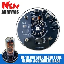 IN-18 Vintage Glow Tube Clock NIXIE Clock Electronic Vacuum Tube Clock Assembled