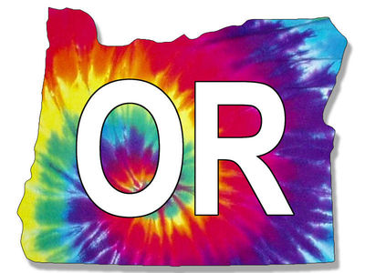 10cm Auto-Aufkleber Sticker Decal Laptop Farbe bunt Oregon Tie Dye Logo F2458