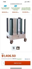 Cres Cor Mobile Dish Caddy w/ (4) Columns, Aluminum