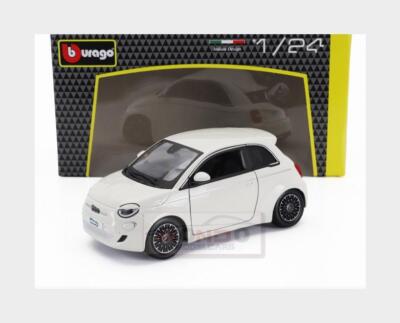 1:24 BURAGO Fiat 500E Full Electric 2021 White BU21110WH Modellbau