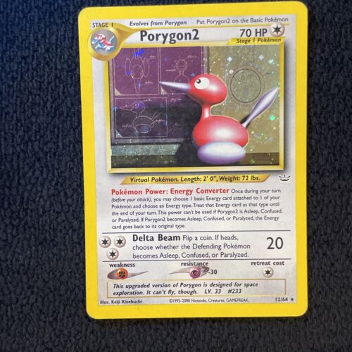 Pokemon Card - Porygon2 - Neo Revelation 12/64 Holo Rare - Picture 1 of 4