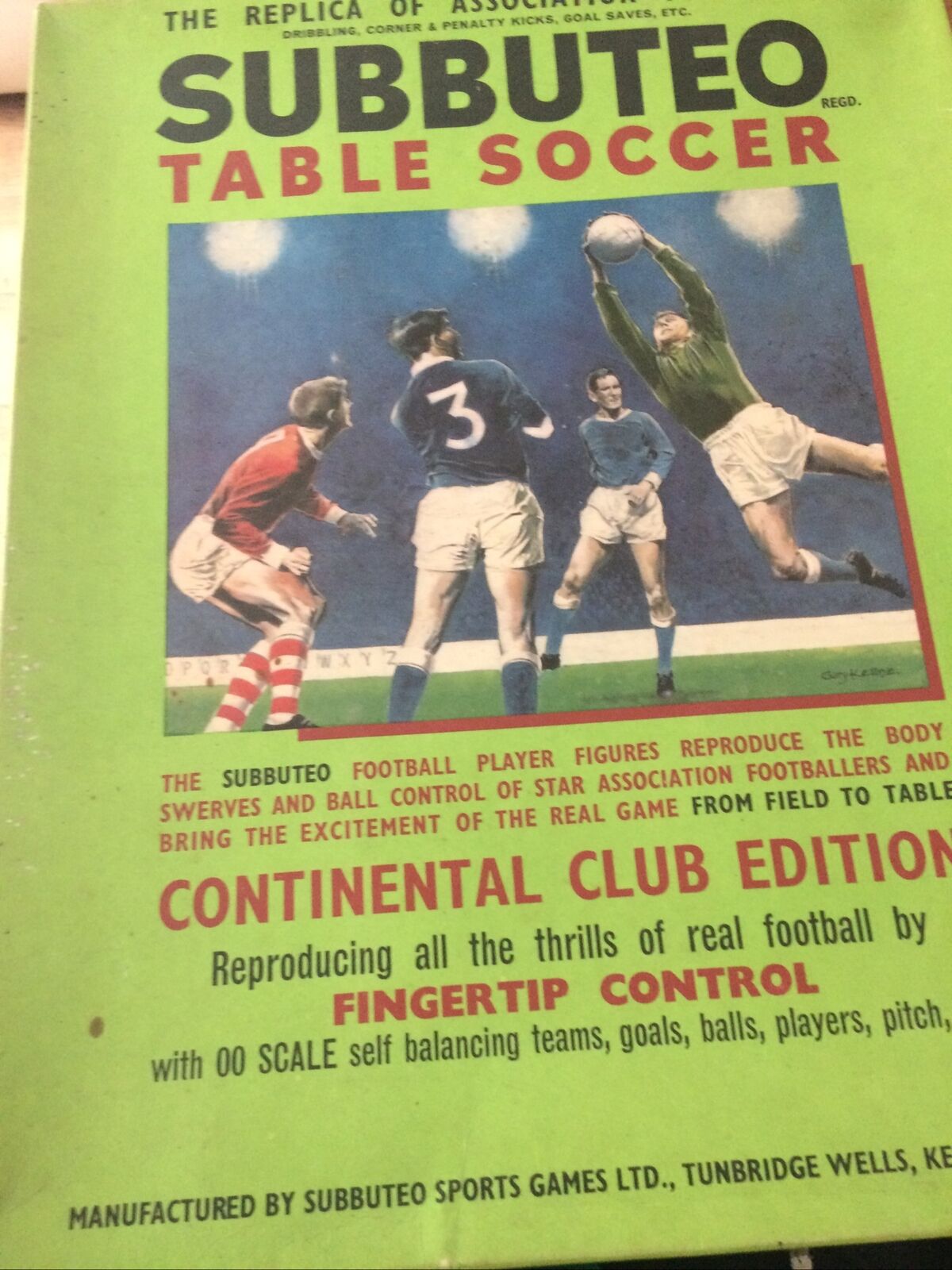 Vintage Subbuteo Continental Club Edition Complete Near Mint