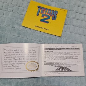Tetris tetris 2 Nintendo Nes instruction booklet manuals vintage video game