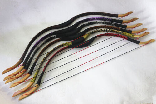 Set 30Lb Handmade Traditional Mongolian Recurve Bow 43" + 12Pcs Fiberglass Arrow - Picture 4 of 9