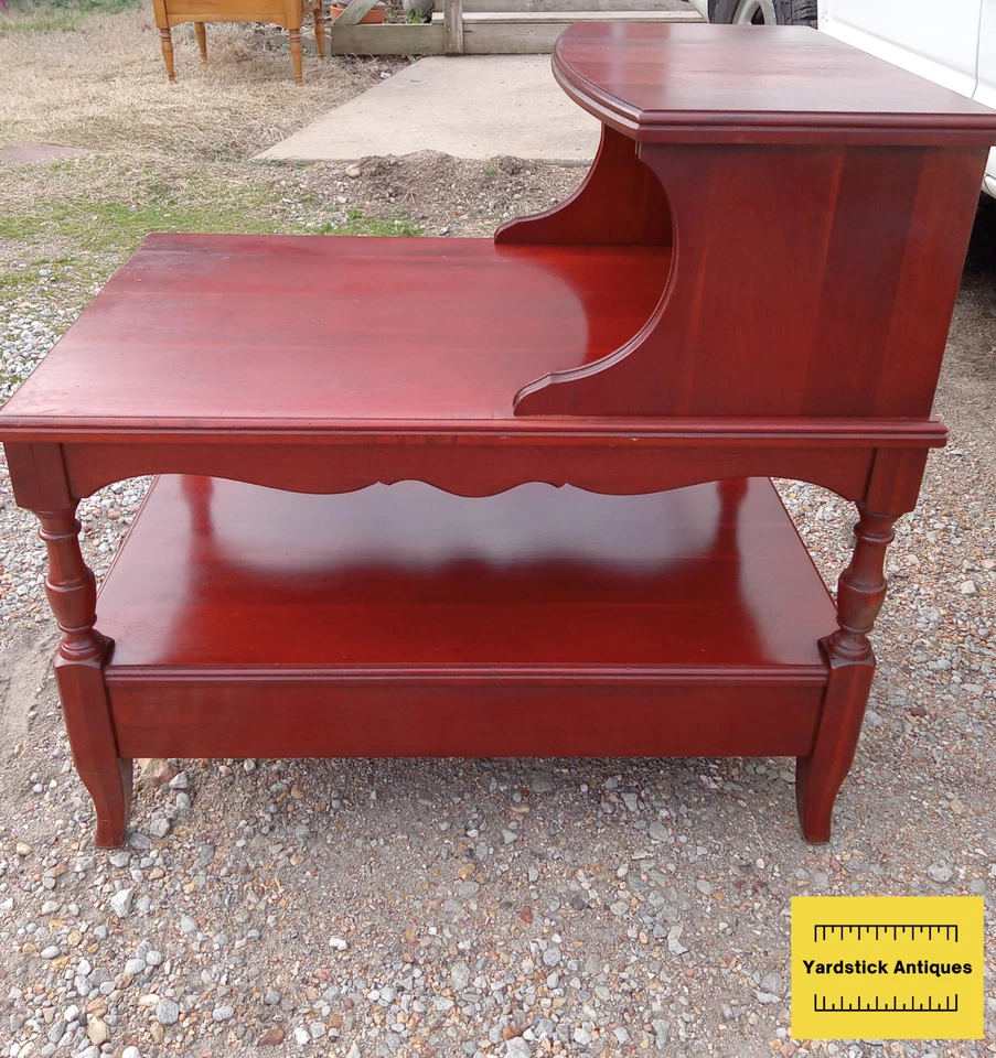 Mid Century Cherry Step End Table by Fordslund (SET-52) - Image 3 of 4