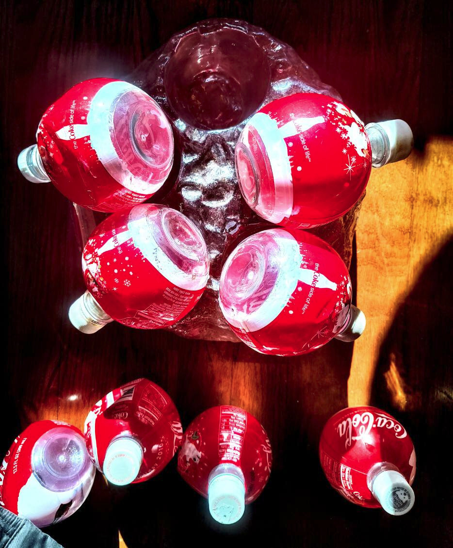 8-Coca Cola Holiday Round Bottle Christmas Ornamet  2008-10 Mountain Holder Coke