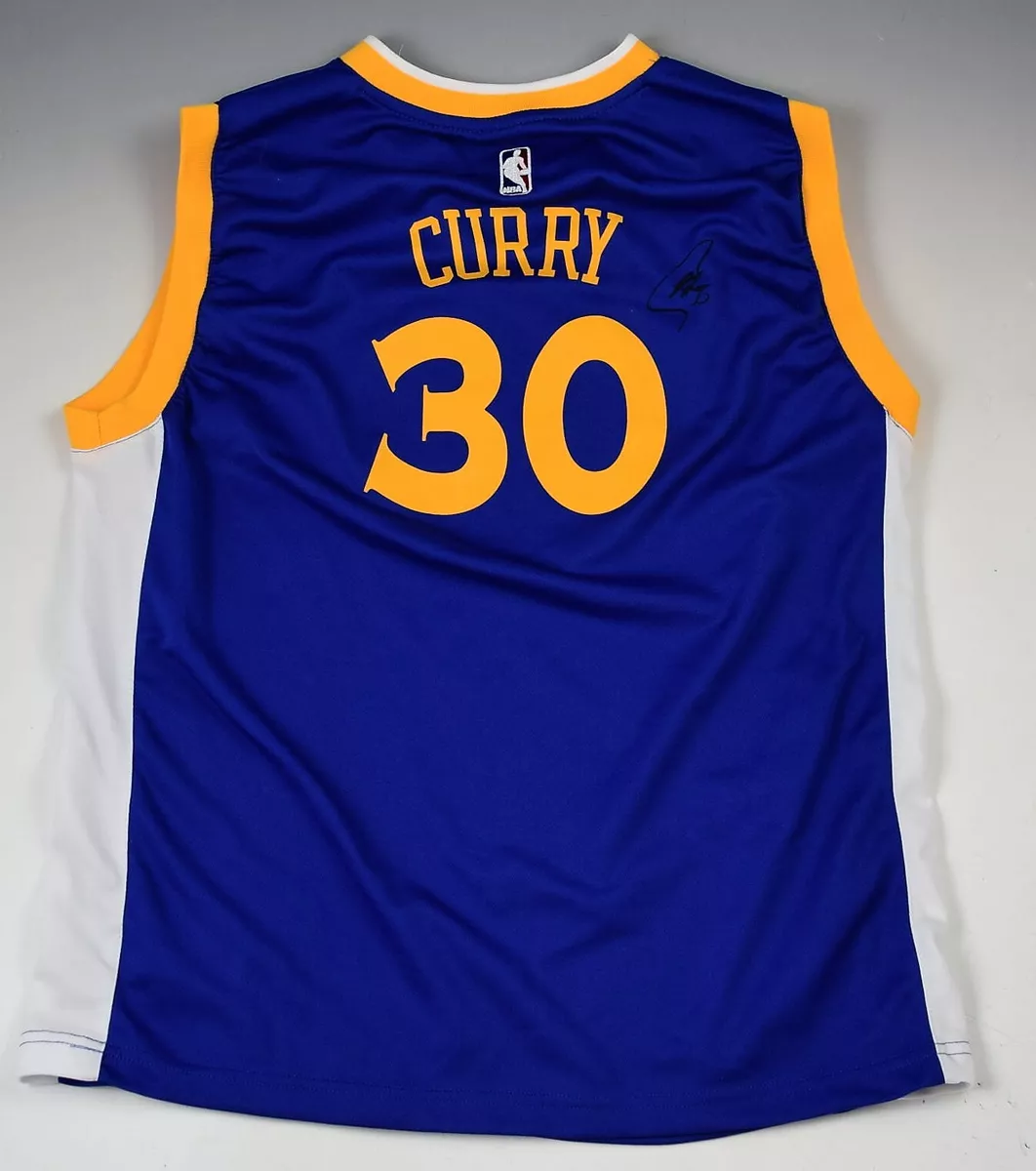 Stephen Curry Autographed Golden State Warriors Yellow Nike Swingman Jersey  - BAS