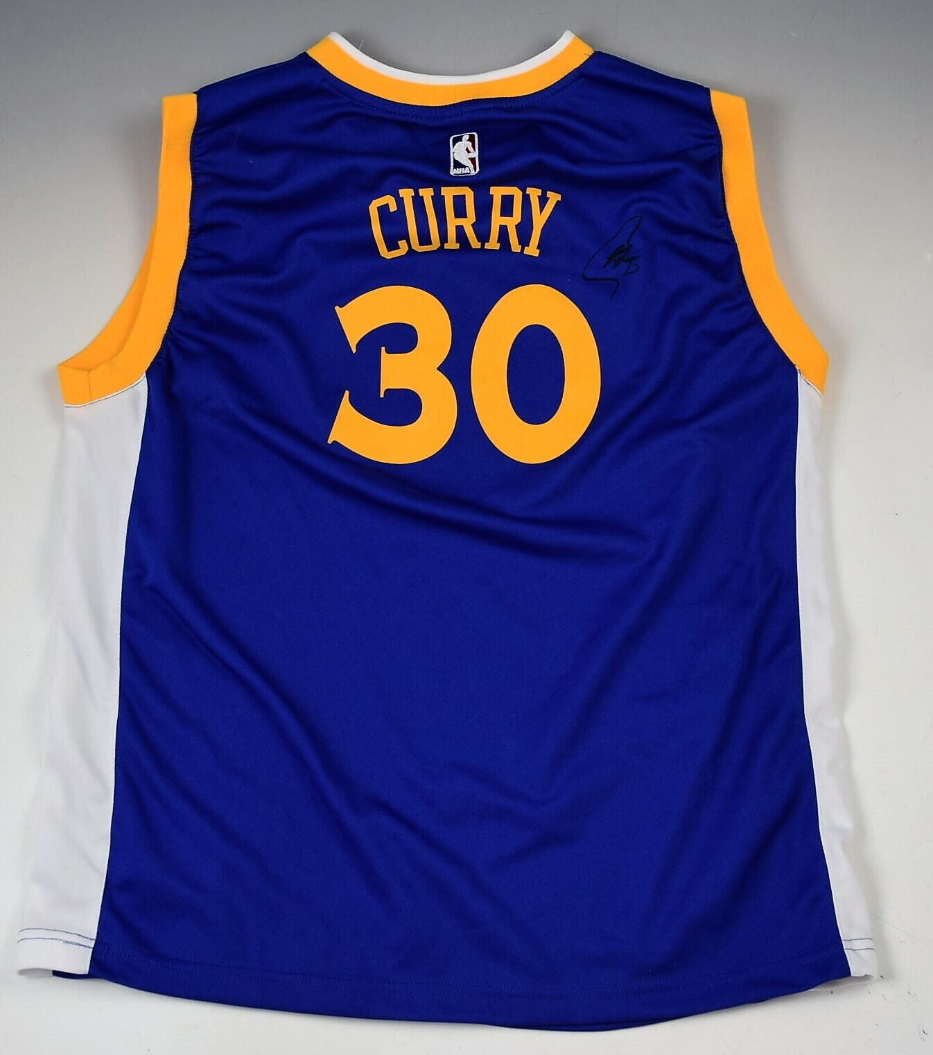 Stephen Curry Signed Warriors Adidas Autographed NBA Youth Jersey